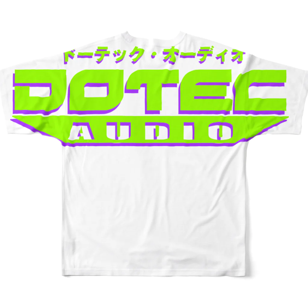 DOTEC-AUDIO（ドーテック・オーディオ）のでかロゴT（ライム） フルグラフィックTシャツの背面