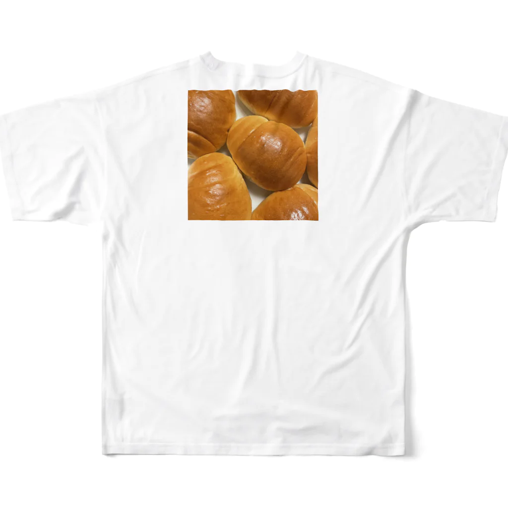 あゆのしおやきのパン(バターロール) フルグラフィックTシャツの背面