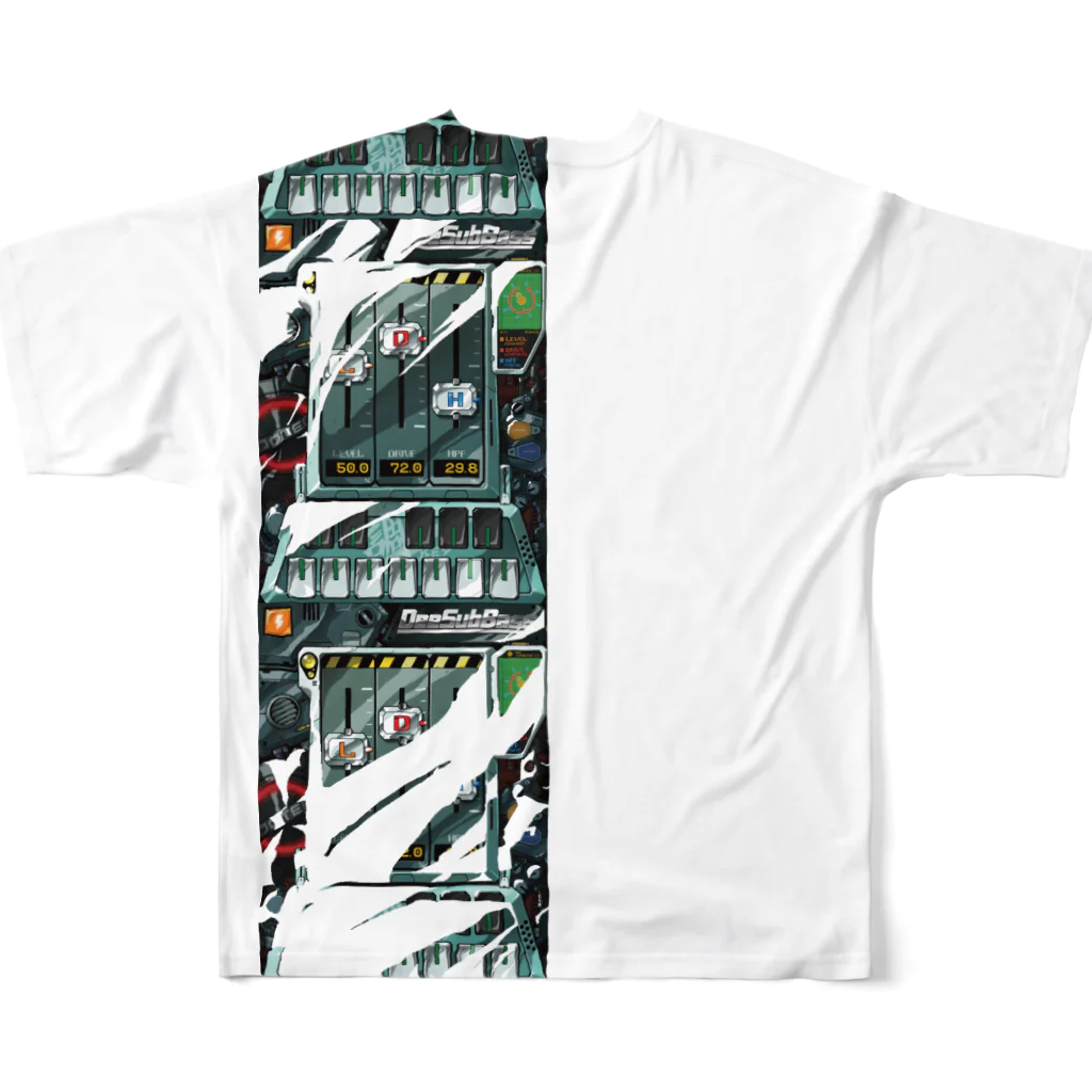 DOTEC-AUDIO（ドーテック・オーディオ）のDeeSubBass フルグラフィックT All-Over Print T-Shirt :back