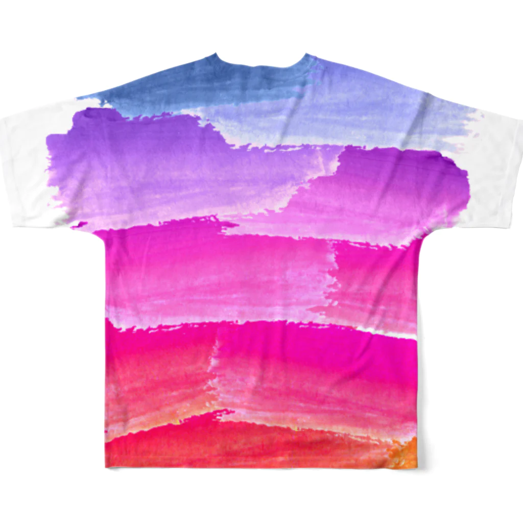 NEONEONのグラデ カンパイ サマー All-Over Print T-Shirt :back
