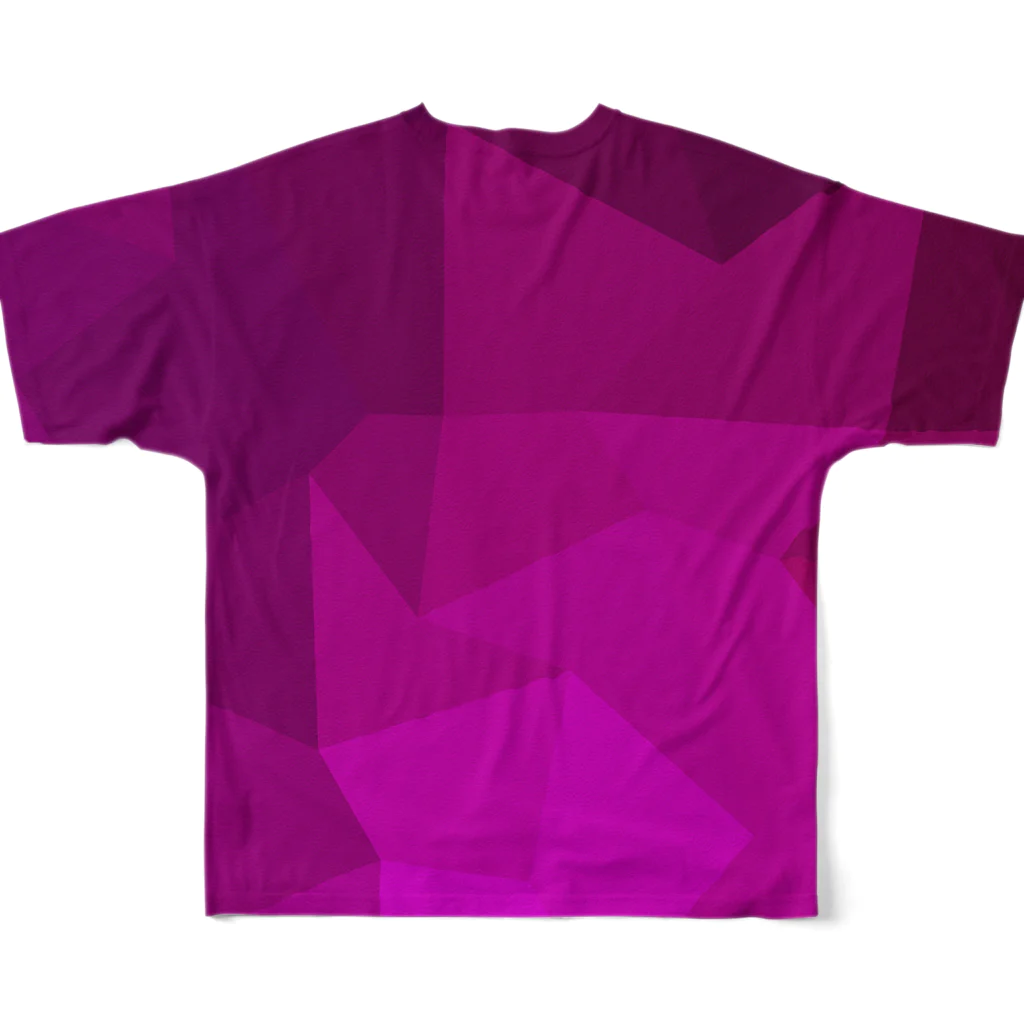 gemgemshopのポリゴン (紫) フルグラフィックTシャツの背面