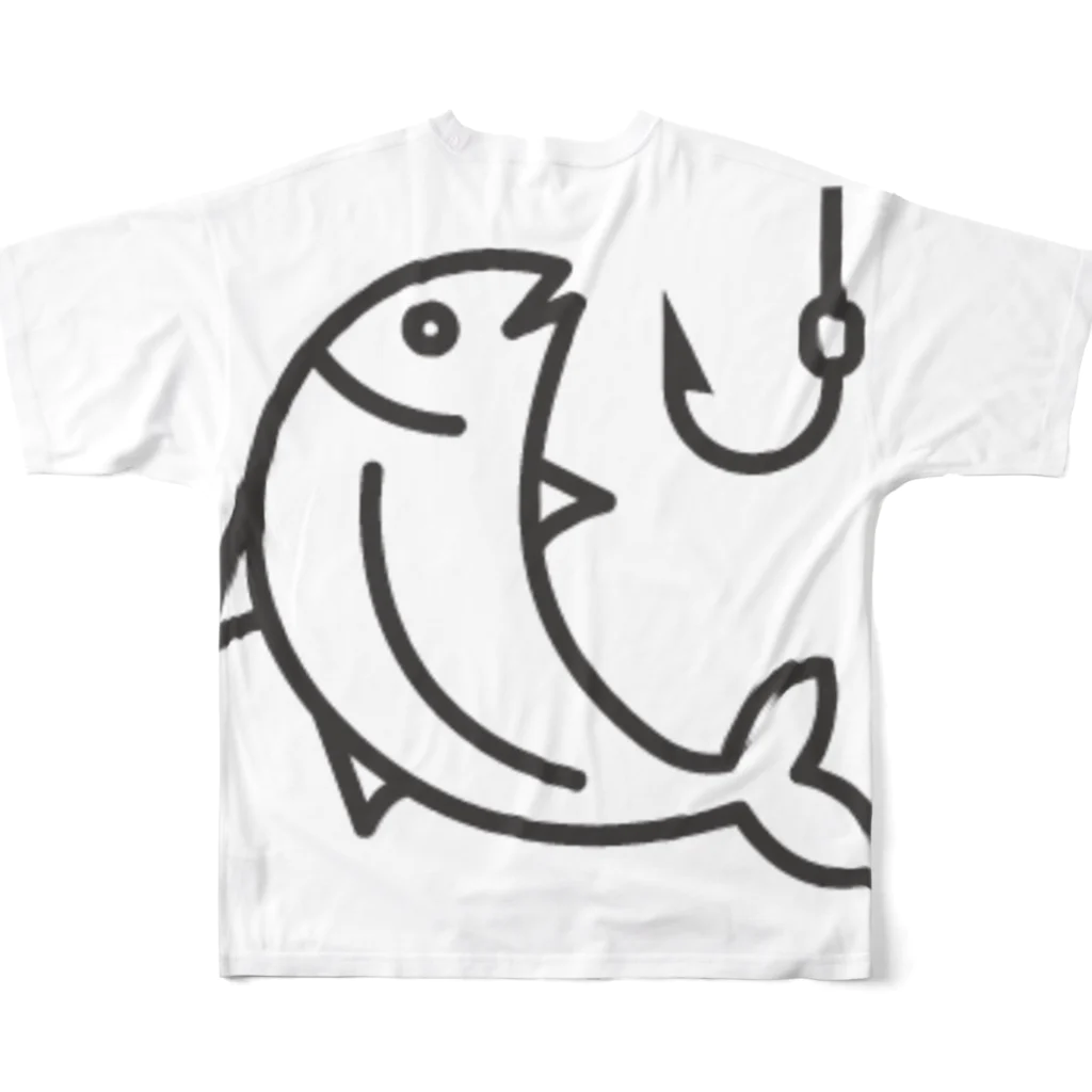 HISAYAの釣り好きTシャツ All-Over Print T-Shirt :back