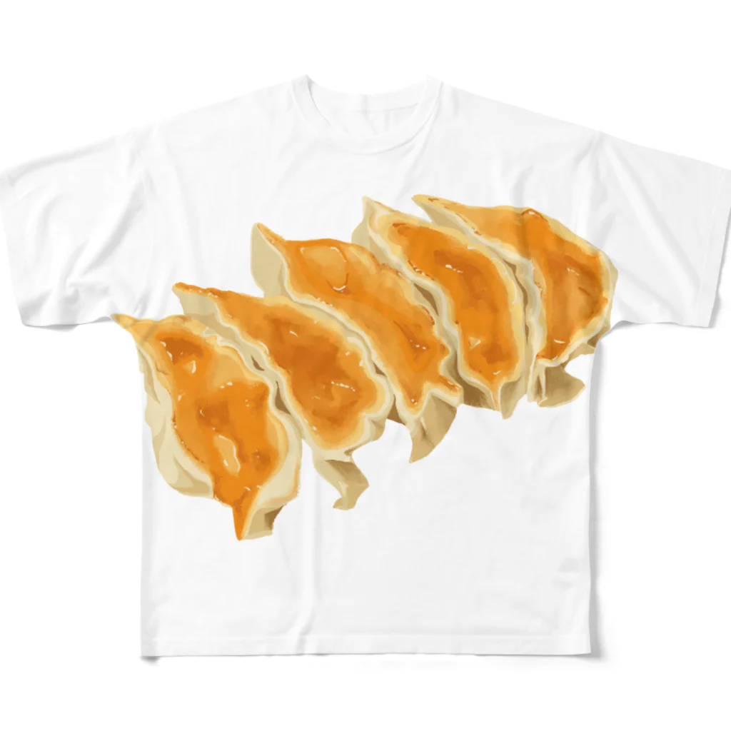 絵を描くサンマの餃子のお洋服 All-Over Print T-Shirt