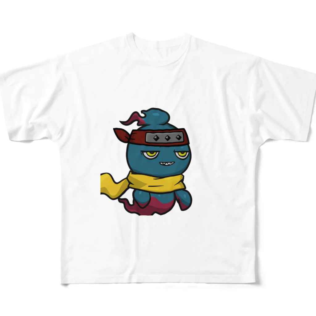 GENDOSUのMitama Darkblue All-Over Print T-Shirt
