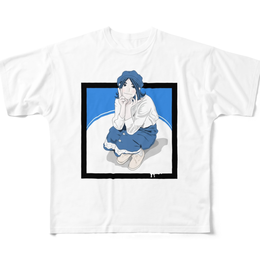 牛乳好きの女の子のイラスト みーとすショップ Mi Tos のフルグラフィックtシャツ通販 Suzuri スズリ