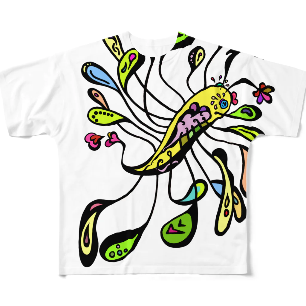 ひなたのgeji geji color All-Over Print T-Shirt