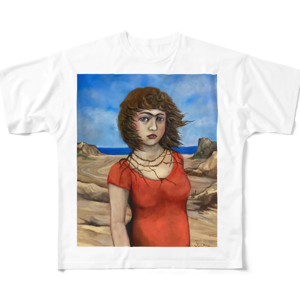 モカモカネロネロのじゅんこ•フリーダ フルグラフィックTシャツ