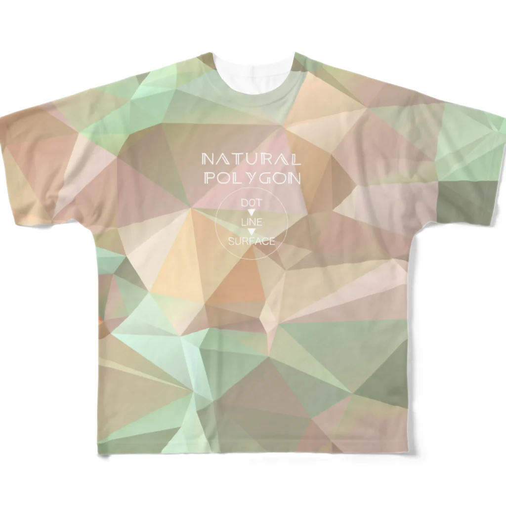 pecochinの自然のポリゴン All-Over Print T-Shirt