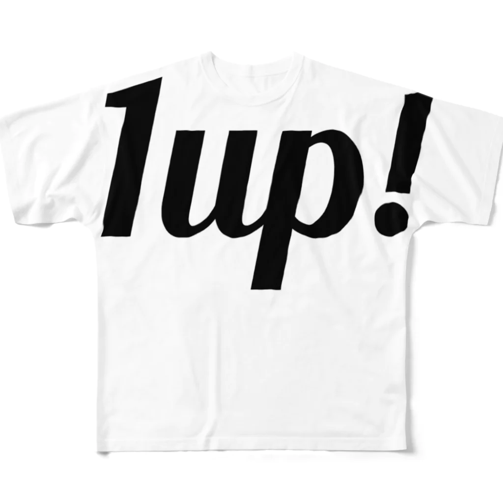 画用紙うどんの1up! フルグラフィックTシャツ