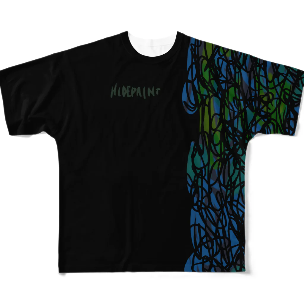 HIDEPAINT　SUZURI店の夜 All-Over Print T-Shirt