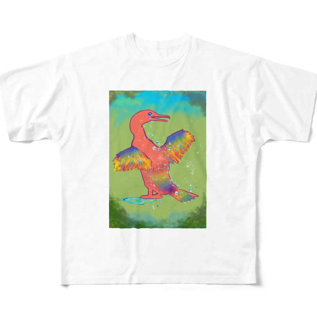 100 Papageno Storyの飛べない鳥のかけるん フルグラフィックTシャツ