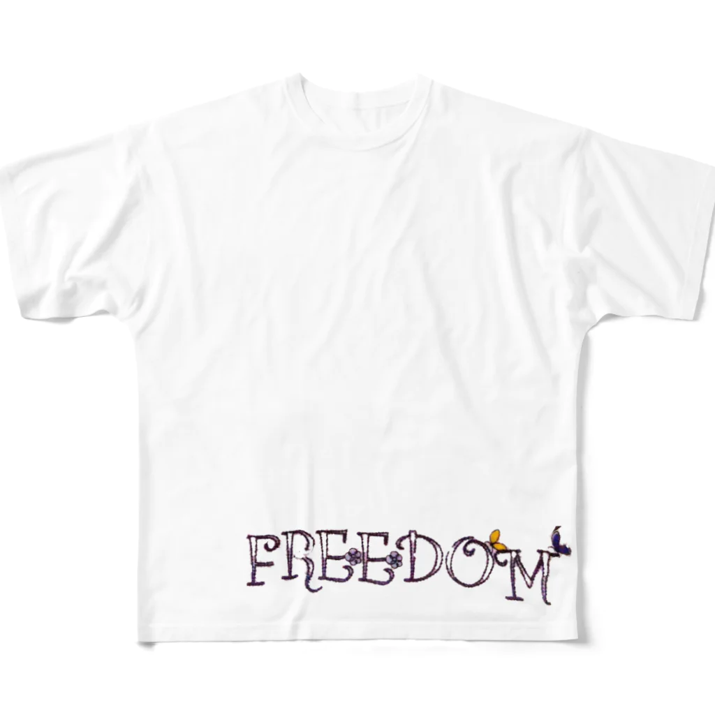 FREEDOM_K_のFREEDOM フルグラフィックTシャツ