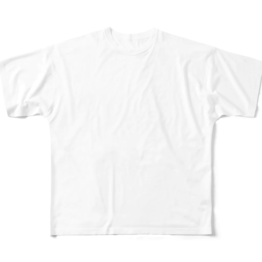 多摩川グッズストア SUZURI店のCLASS A RIVER［TAMAGAWA］ホワイト All-Over Print T-Shirt