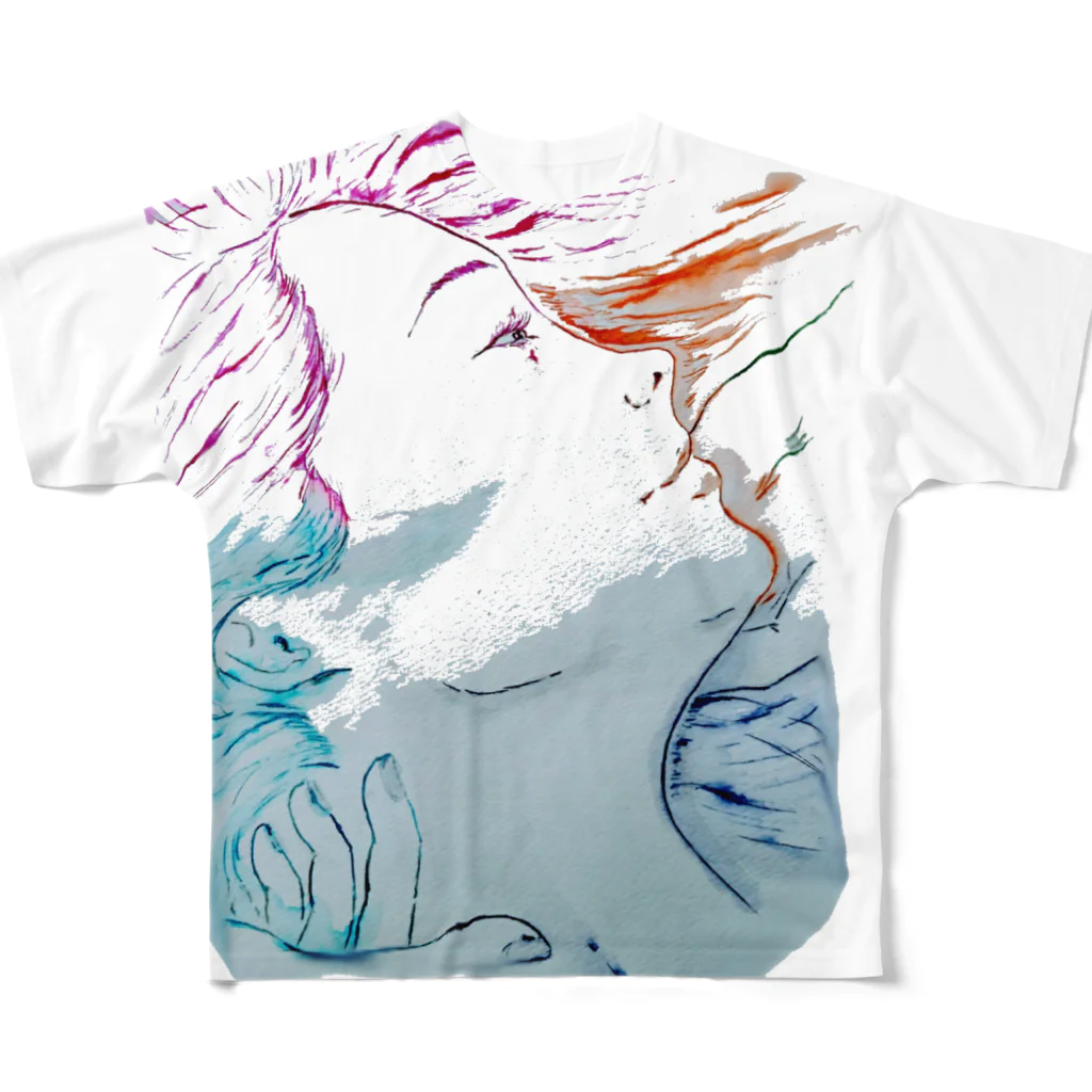 ink,sのR-hair-scratch All-Over Print T-Shirt