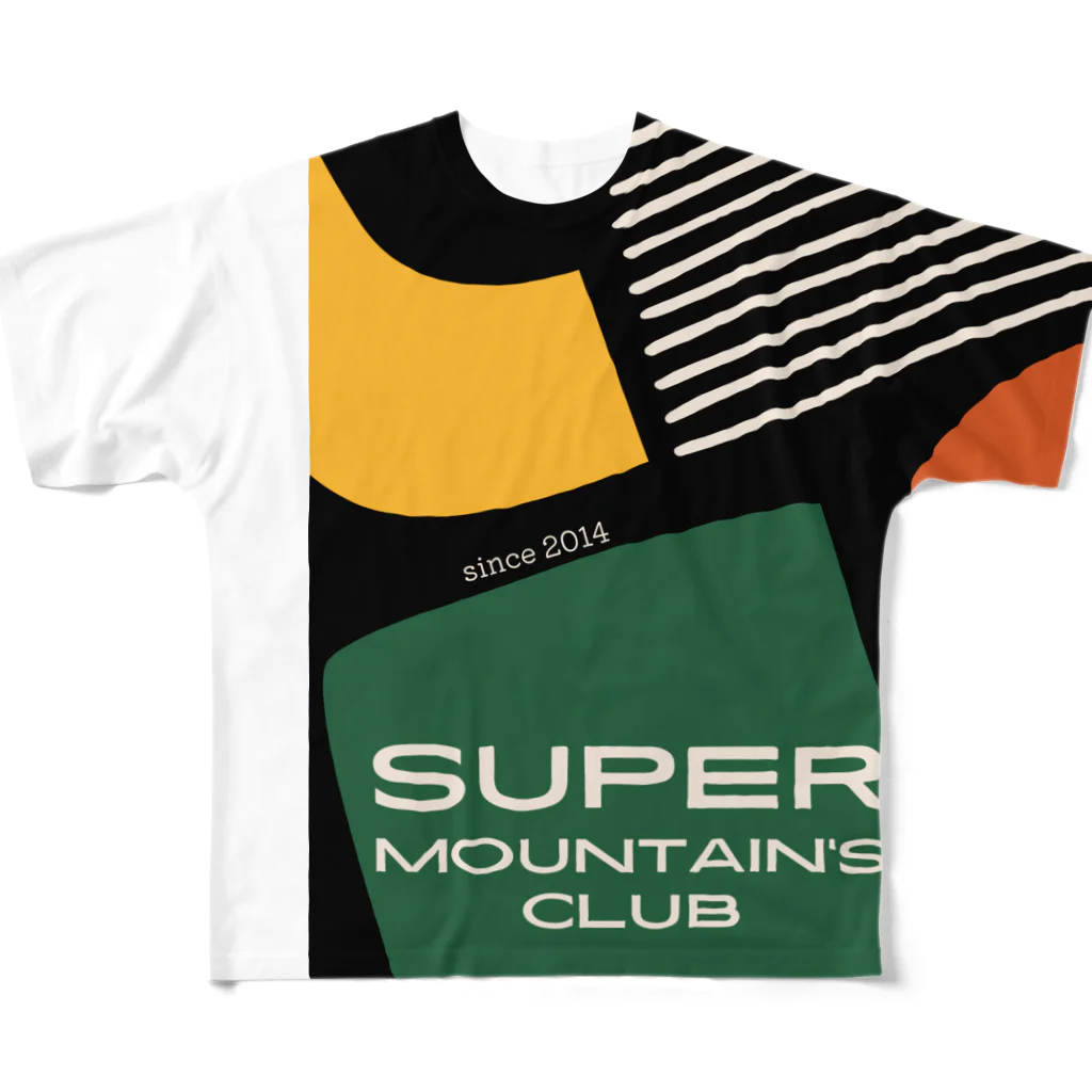 SuperMountainsClubのSuper Mountain's CLUB フルグラフィックTシャツ