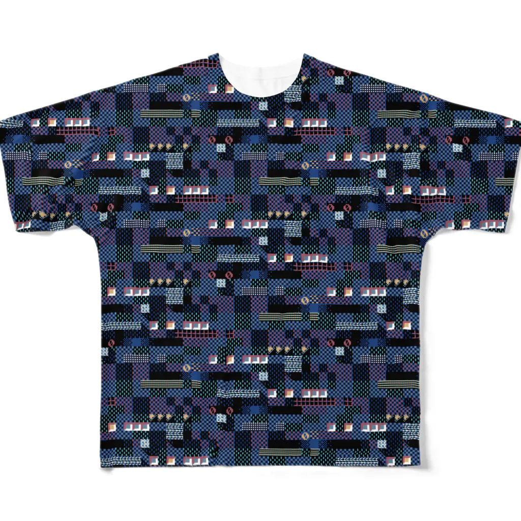 m7kenjiのpixelTextilePattern_01 フルグラフィックTシャツ