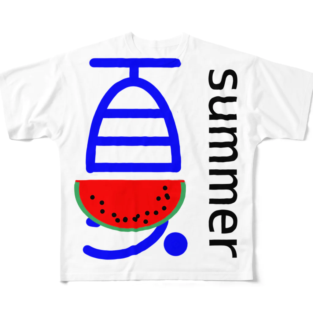 Table fruitの夏 フルグラフィックTシャツ