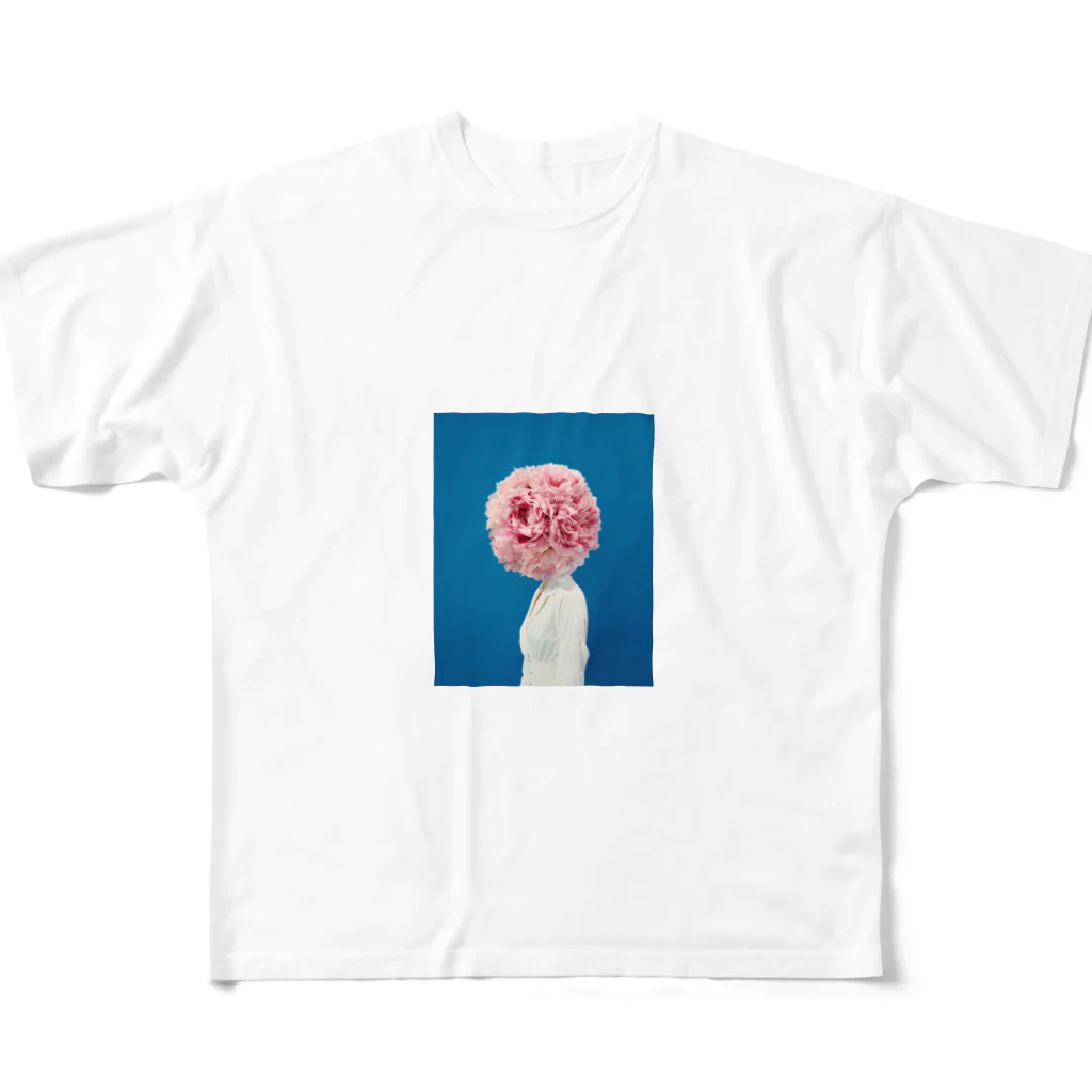 trickNFTartの芍薬 フルグラフィックTシャツ