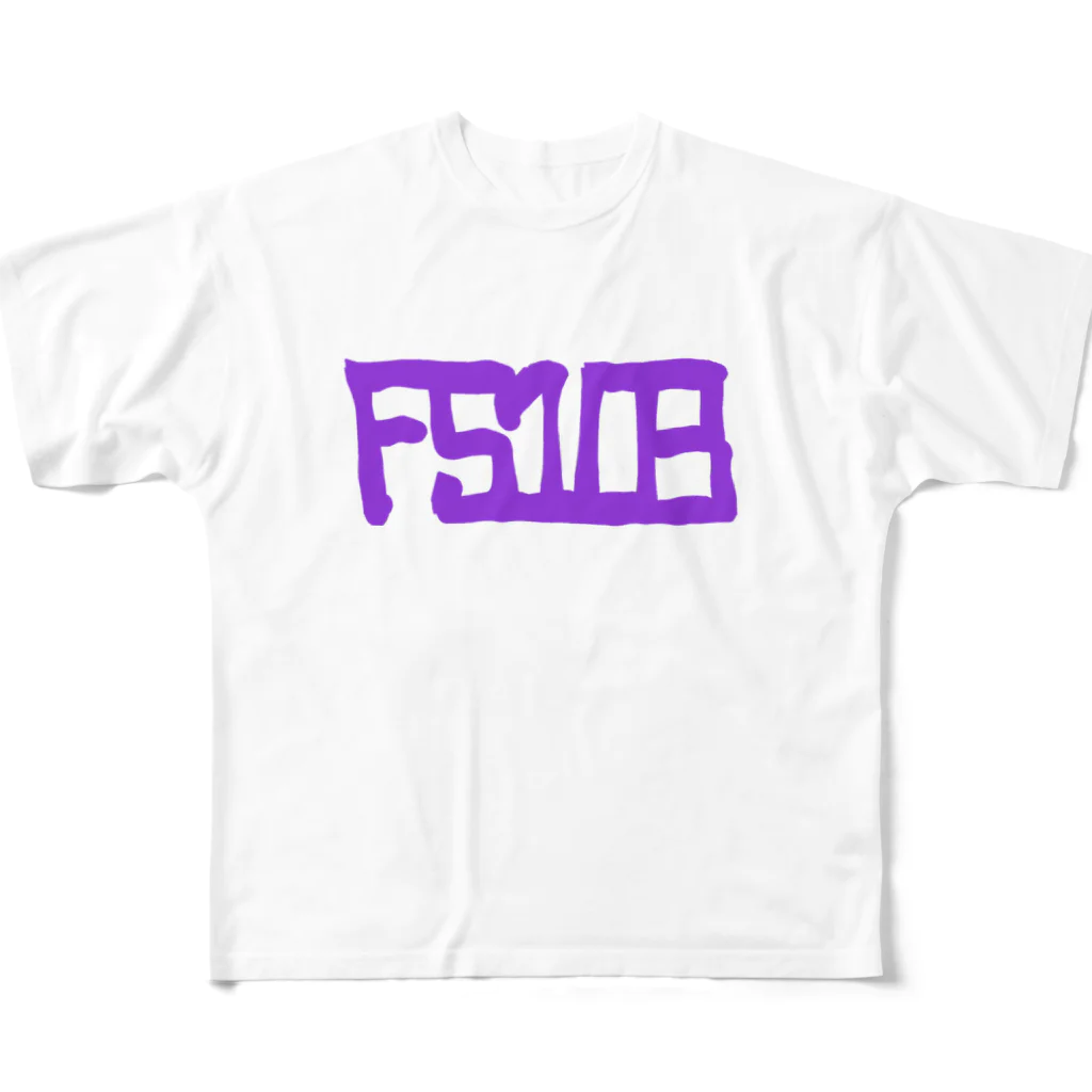 FS108(ファンタジスタ入れ歯)イラスト　絵描きのFS108 黒ギャル All-Over Print T-Shirt