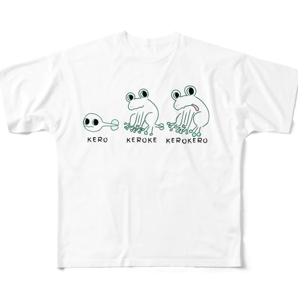 けけけのかえるケロケロ All-Over Print T-Shirt