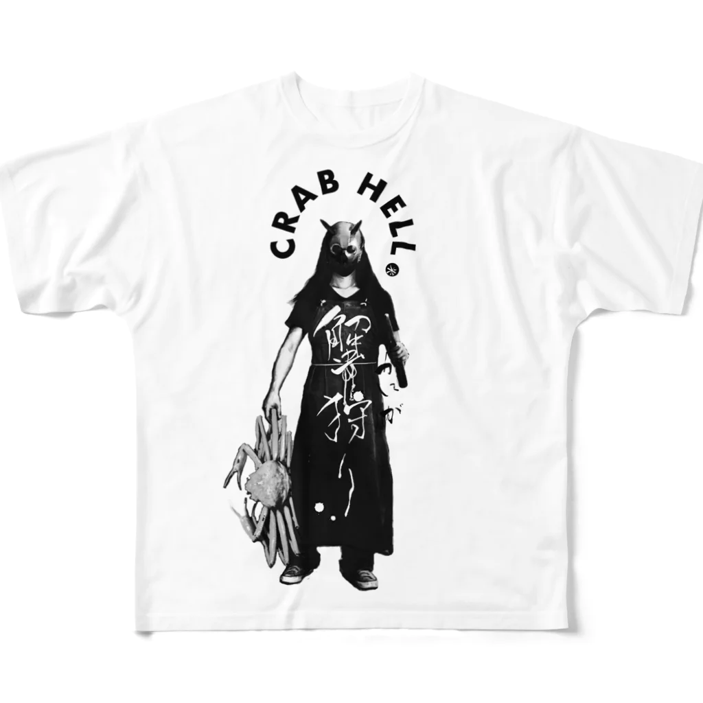 SHOP#696の蟹狩りTシャツ.2Tone フルグラフィックTシャツ