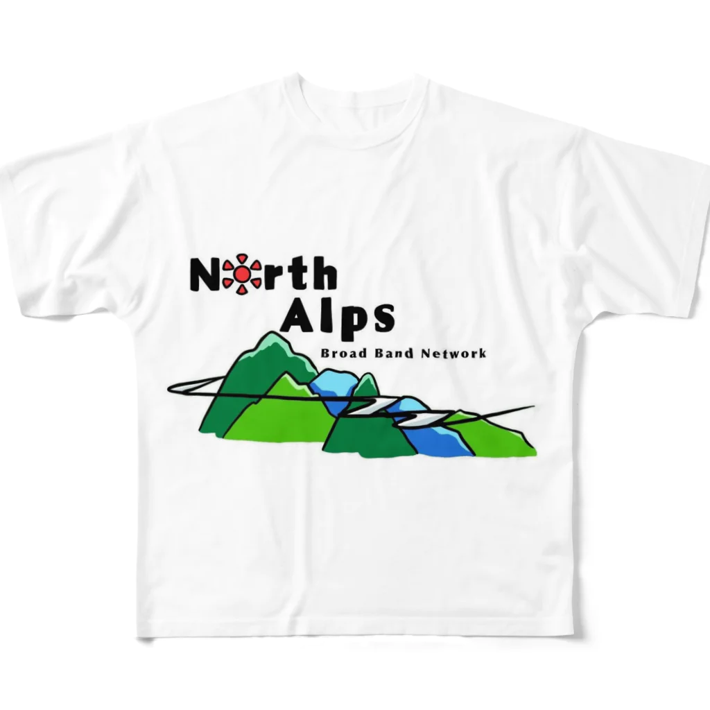 北アルプスブロードバンドネットワークの公式グッズA フルグラフィックTシャツ
