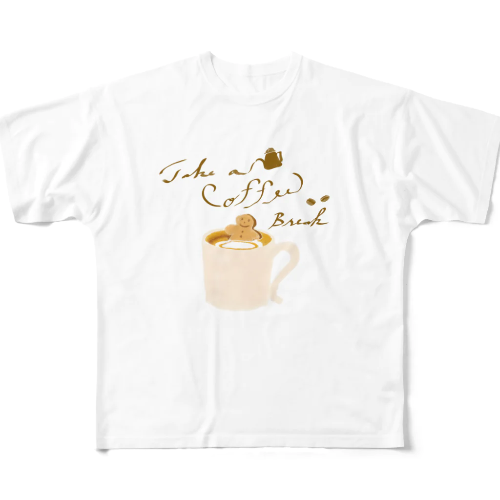 kiki25のcoffee time （コーヒータイム） フルグラフィックTシャツ