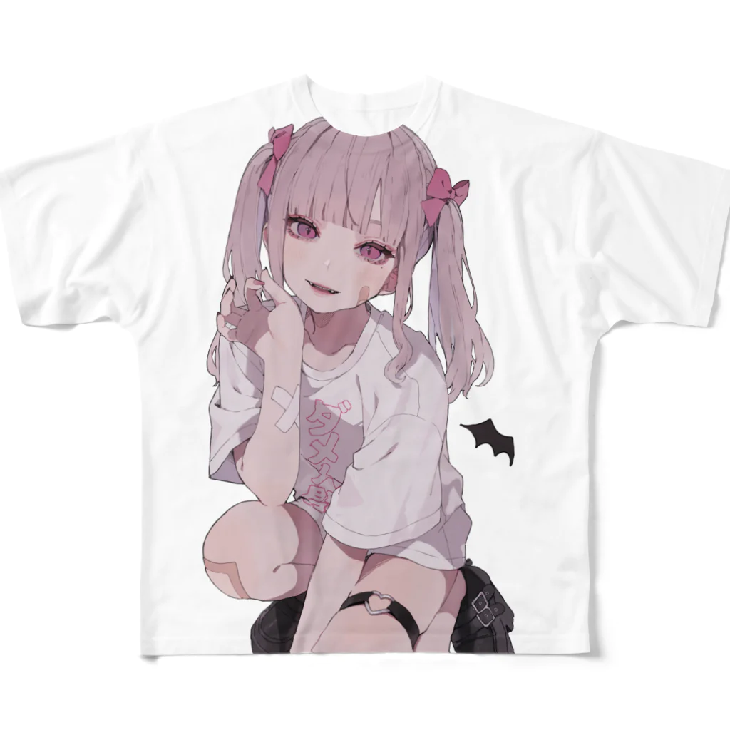 HAMU 'shopのダメ人間ちゃん フルグラフィックTシャツ