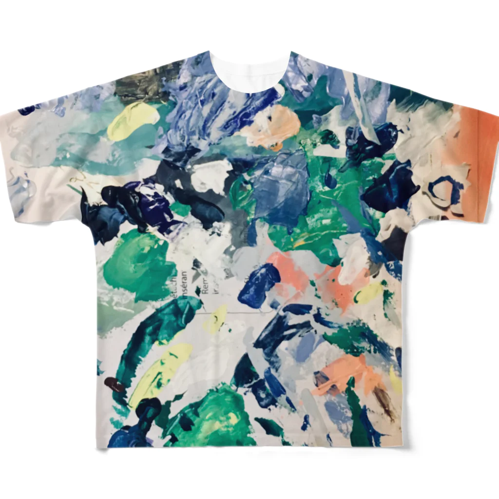 誰かの日常の絵の具パレット All-Over Print T-Shirt