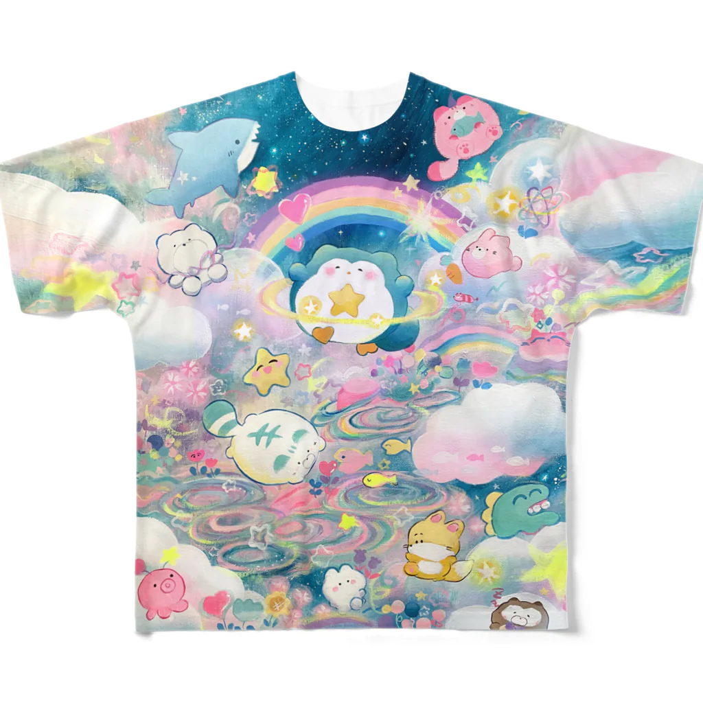 ちくわ屋さんのまるしっぽくん All-Over Print T-Shirt