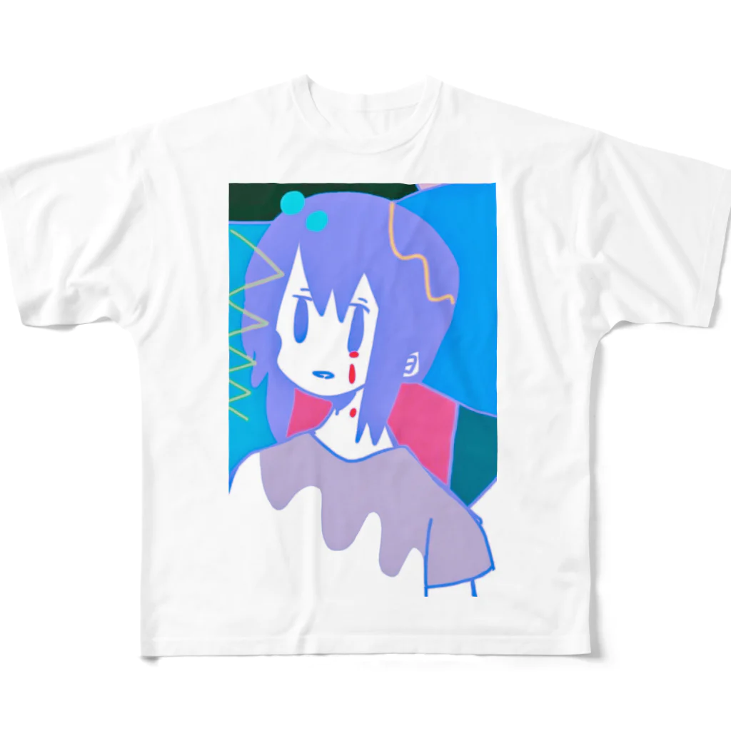 mのぐちゃぐちゃな感情(青にのまれるver) フルグラフィックTシャツ