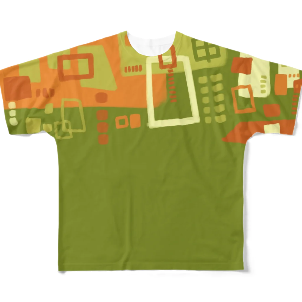 心癒される抽象画家/abaterNFTの★NEW!【心癒される抽象画オリジナルTシャツ#46】 All-Over Print T-Shirt