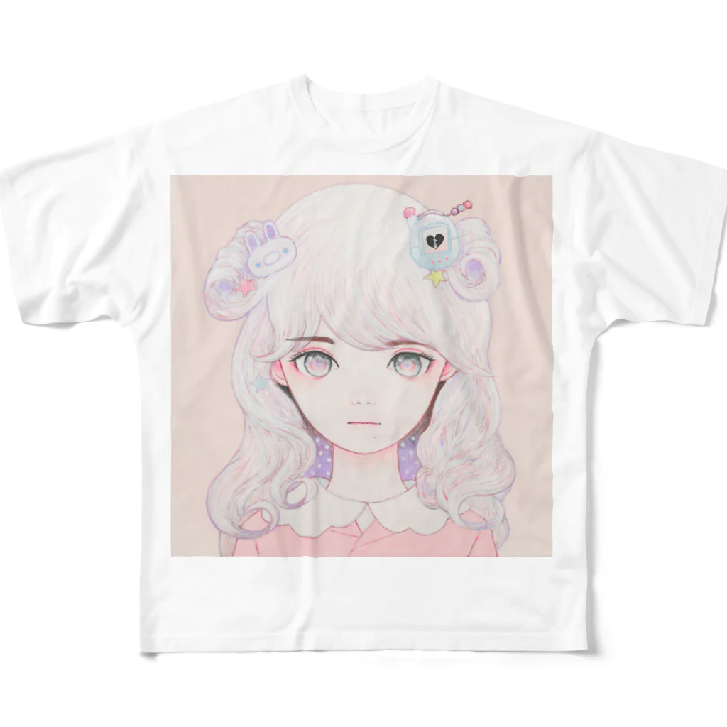 KAORU HASEGAWA WEBSTORE SUZURIのCosmic Spring  フルグラフィックTシャツ