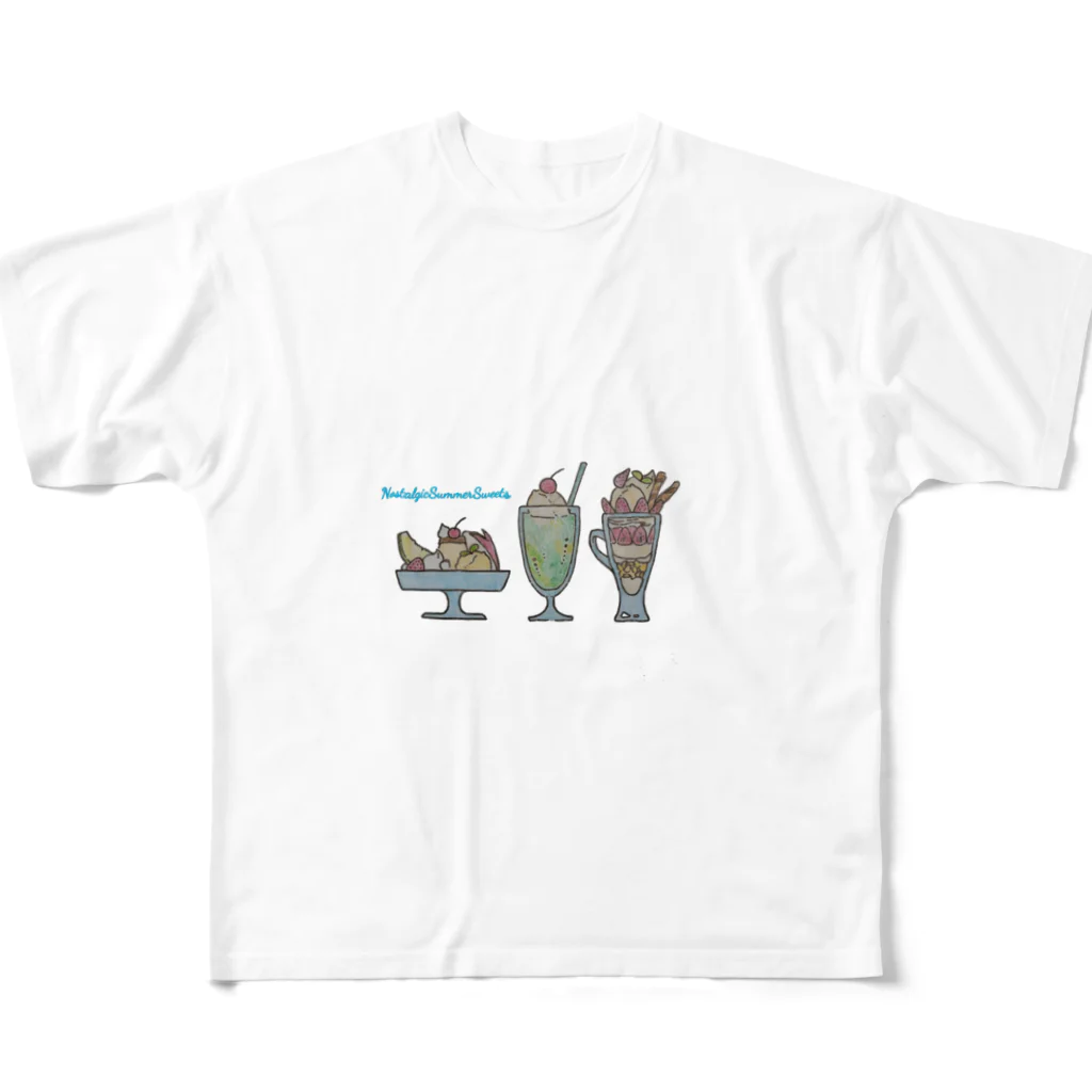 NANASHOPの懐かしい夏のスイーツ All-Over Print T-Shirt