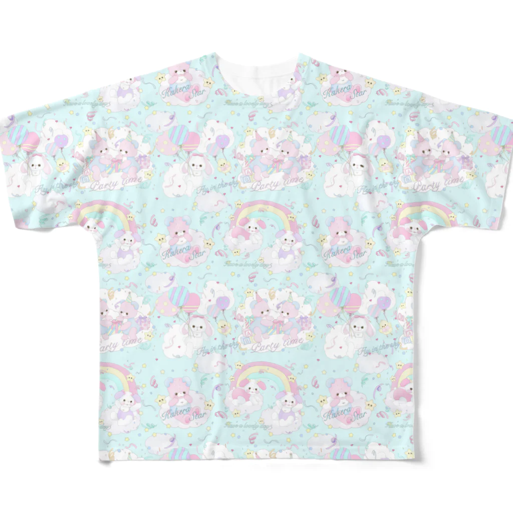 カケスタのばぶあちゃんとお友達 All-Over Print T-Shirt