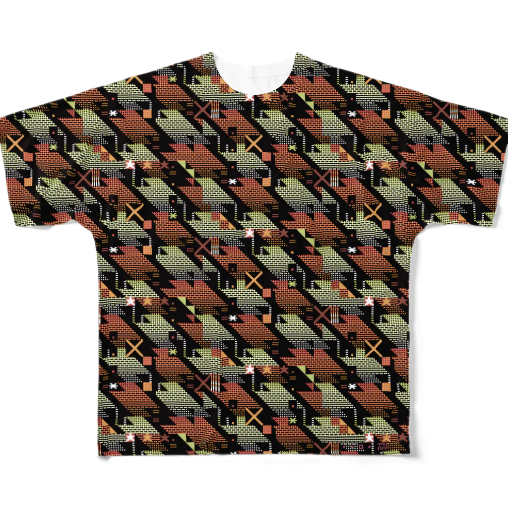 m7kenjiのpixelTextilePattern_02 フルグラフィックTシャツ