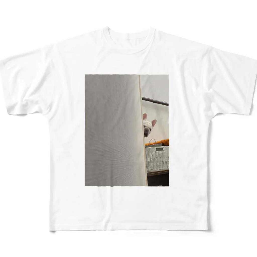 ロキの店の覗く犬 All-Over Print T-Shirt