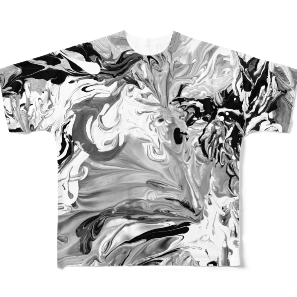 noricone shopのモノクロの情熱 All-Over Print T-Shirt