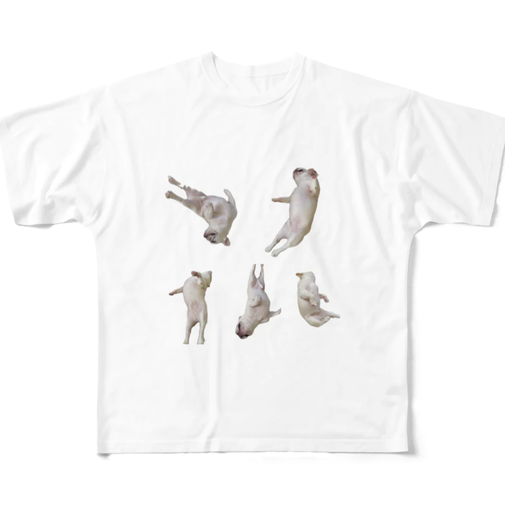 ロキの店の転がる犬 All-Over Print T-Shirt