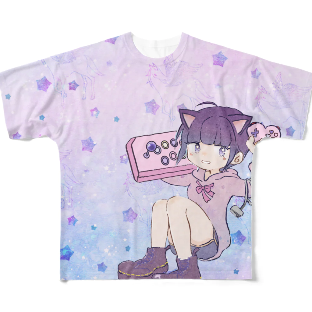 ナマモノ屋さんのふぁんしーガール All-Over Print T-Shirt