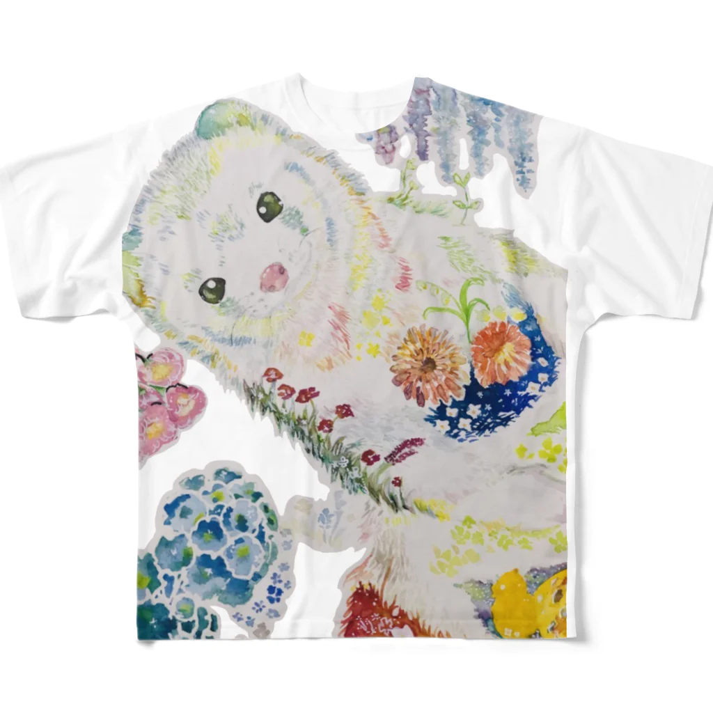 イタチのフェレットお銀様 All-Over Print T-Shirt