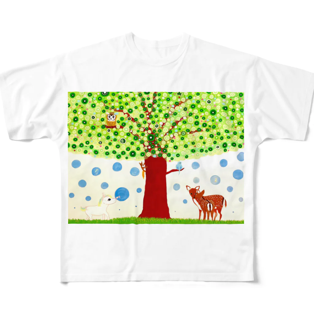しえ*shopの希望の木　-壁紙用- フルグラフィックTシャツ