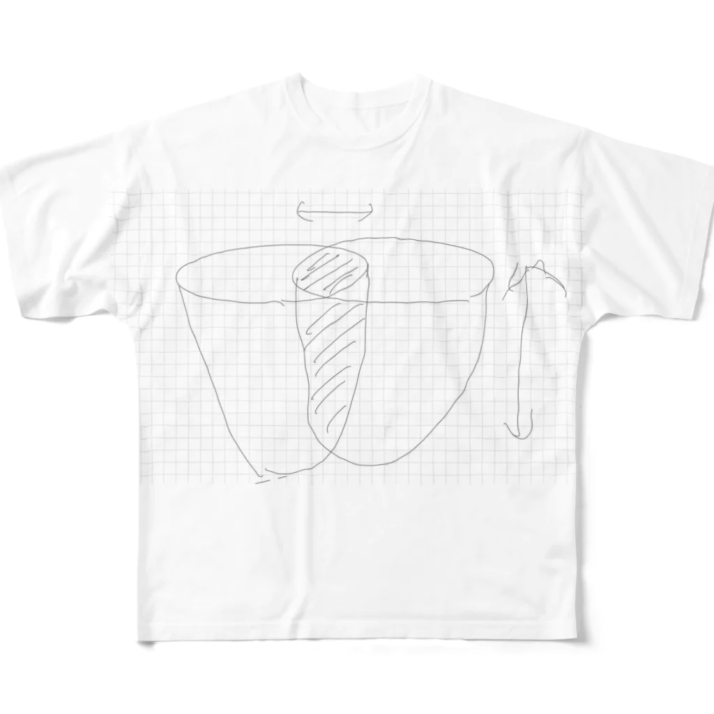 mainichidokokagadancehallのベン図Tシャツ フルグラフィックTシャツ