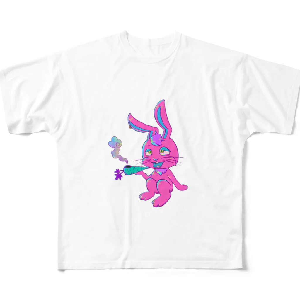 Bunny kushのブリミちゃん フルグラフィックTシャツ