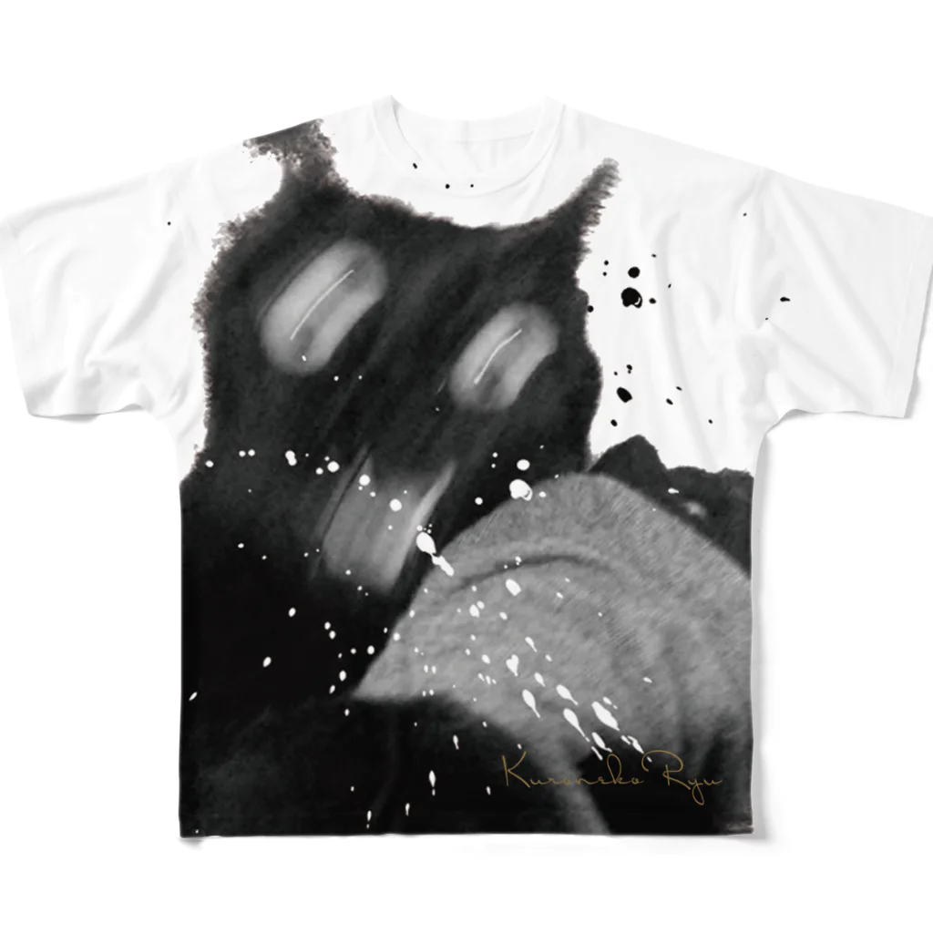 黒猫りゅうのこれはねこ フルグラフィックTシャツ