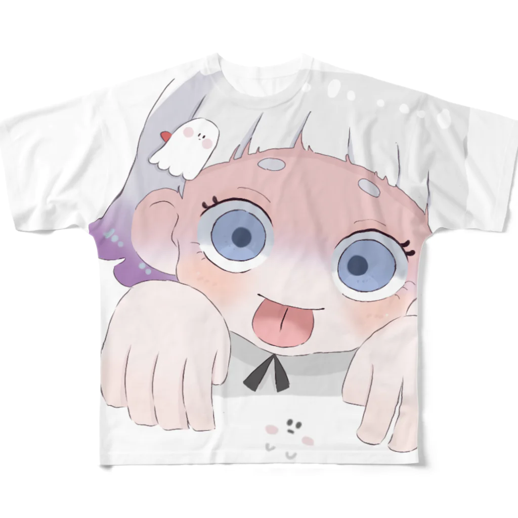 とんかつらーめんｶｽのおばけ All-Over Print T-Shirt