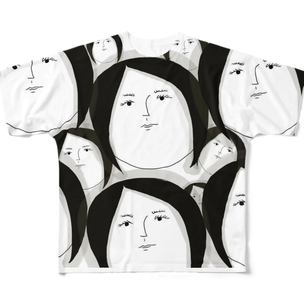 まるまるショップのわたしのかお All-Over Print T-Shirt