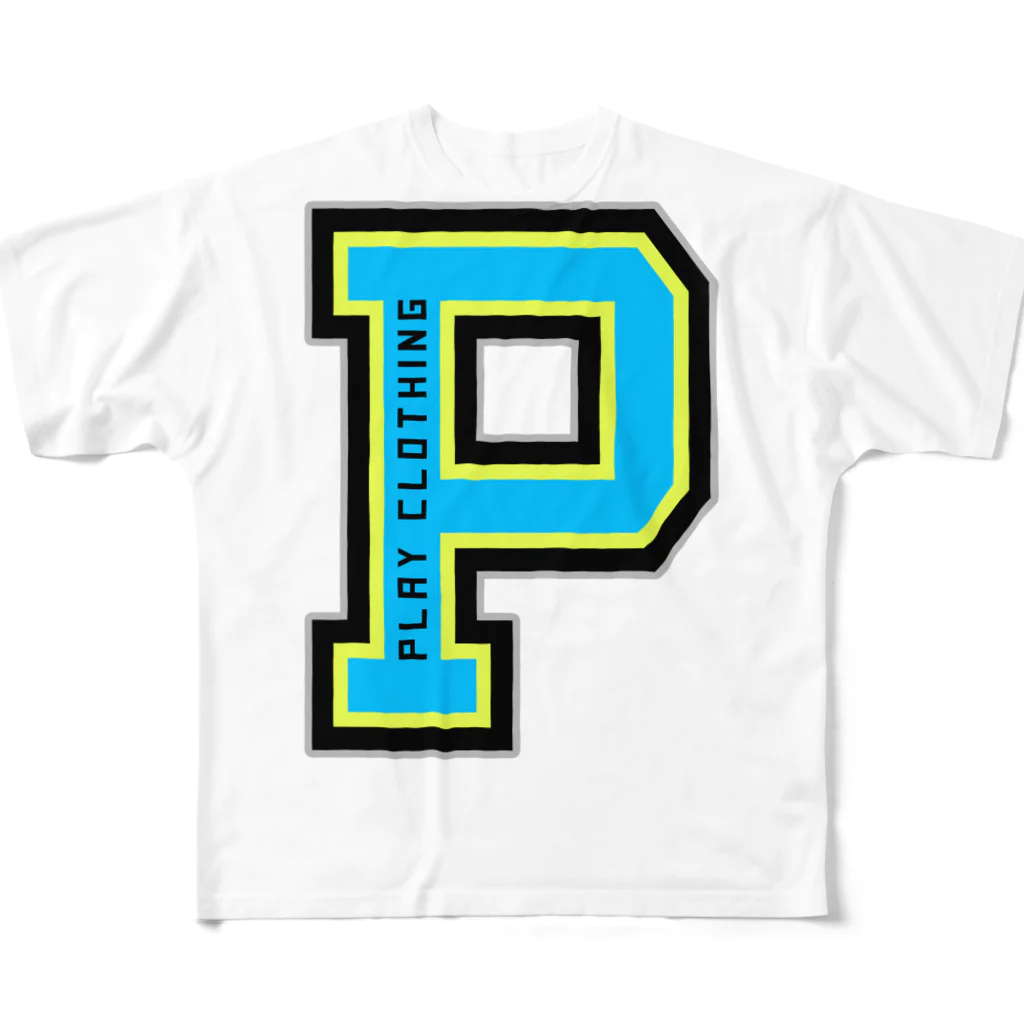 PLAY clothingの"P" LOGO SB ① フルグラフィックTシャツ