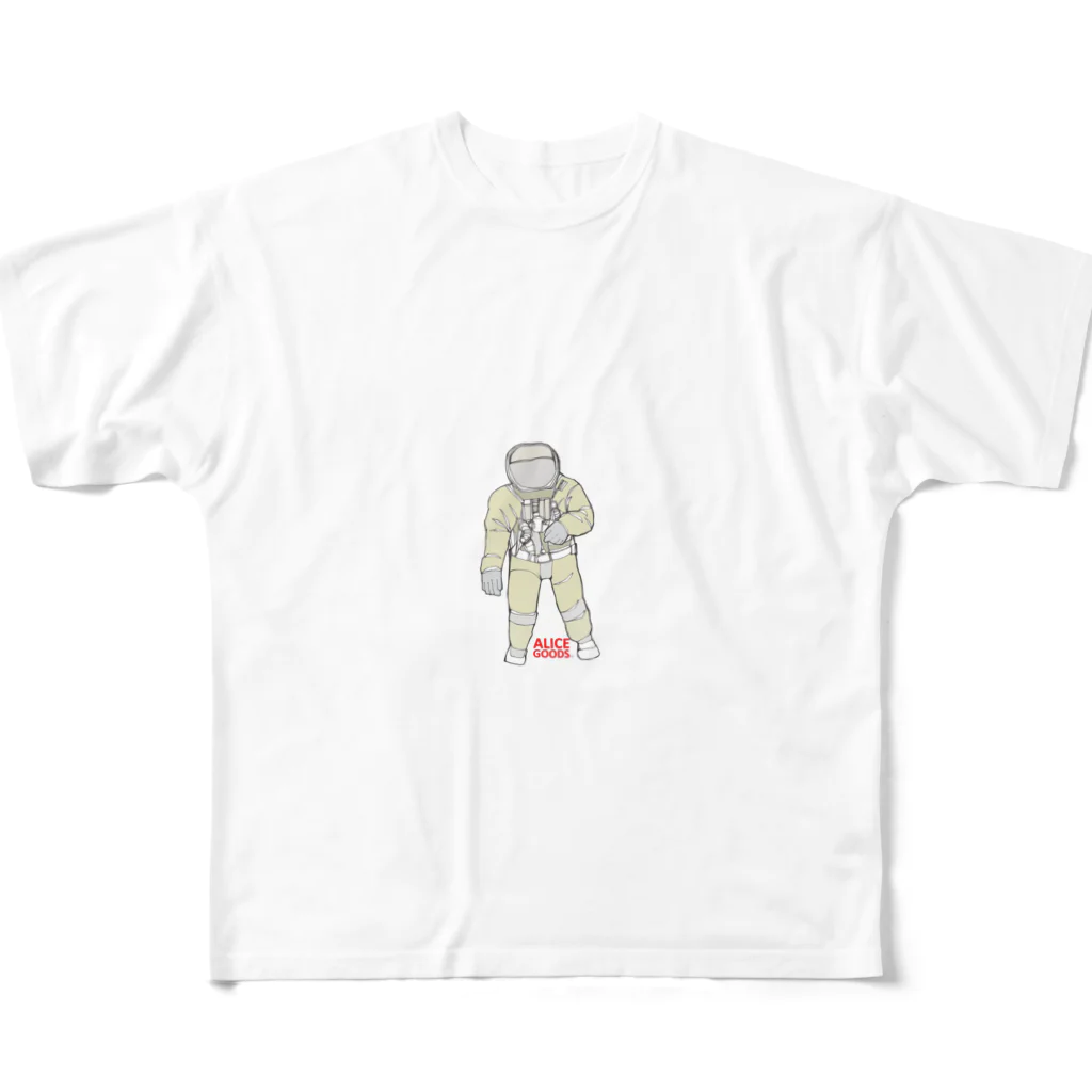 ALICE GOODS           の宇宙飛行士11 フルグラフィックTシャツ