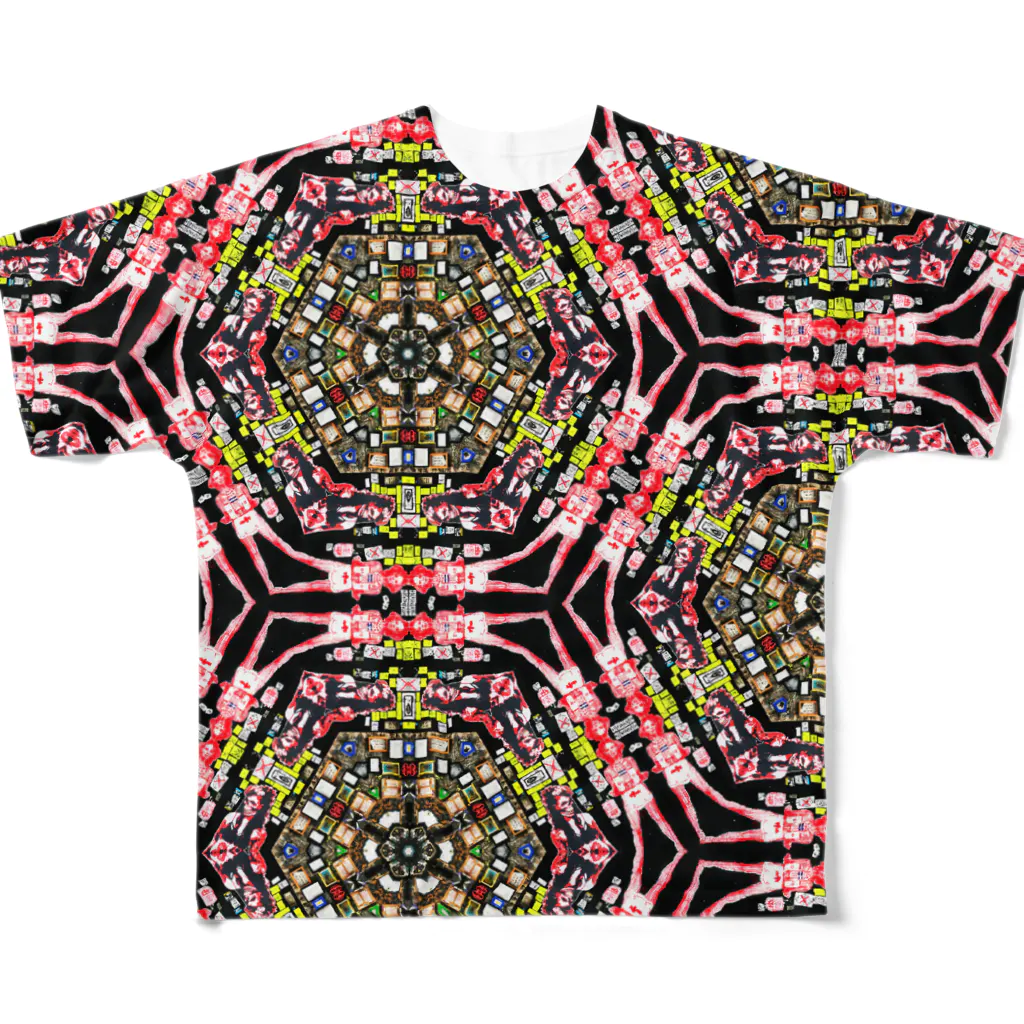 旅と、日記と、総柄。のストリートアート額縁編 All-Over Print T-Shirt